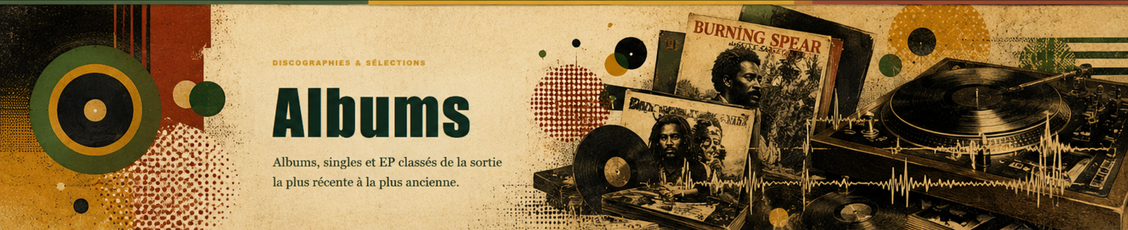 Albums — Discographies et sélections. Albums, singles et EP classés de la sortie la plus récente à la plus ancienne.